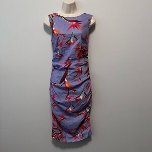 Nicole Miller Artelier Birds of Paradise Sleeveless Dress Size 2